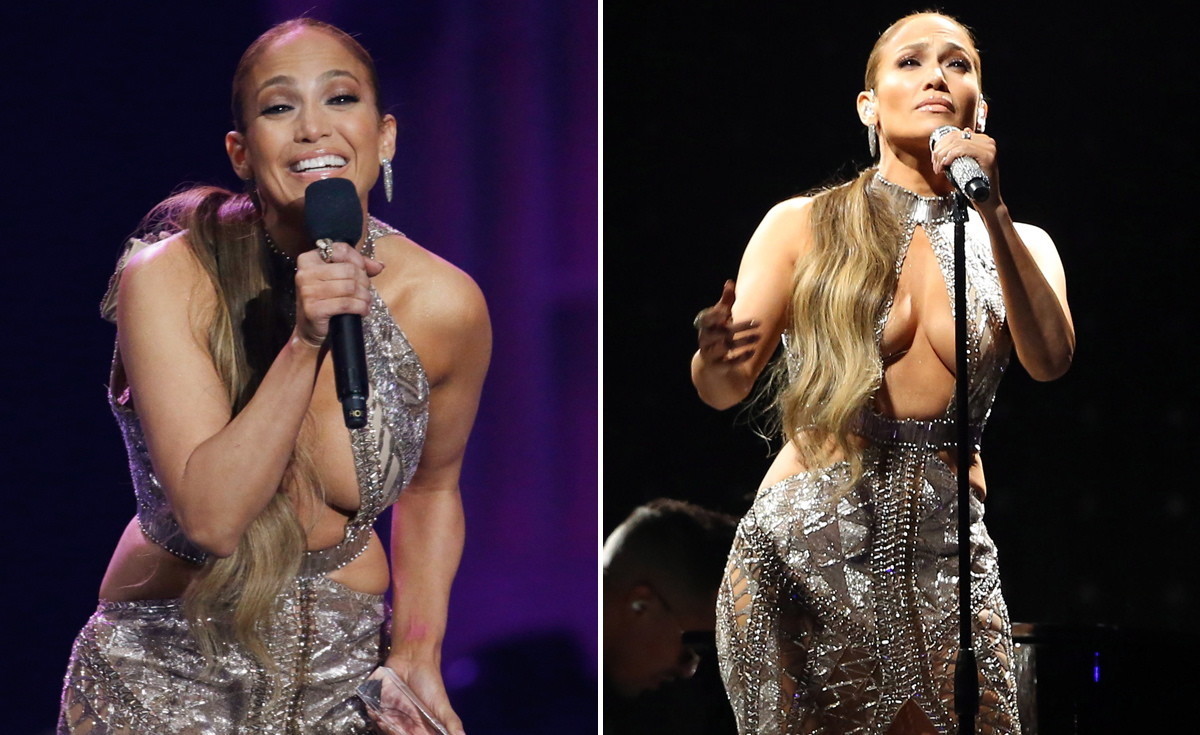 Jennifer Lopez brought down the house after performing her new single 'Mirate', produced by ex-husband Marc Anthony, and accepting the Telemundo Star Award shortly after. Jennifer Lopez brought down the house after performing her new single 'Mirate', produced by ex-husband Marc Anthony, and accepting the Telemundo Star Award shortly after.