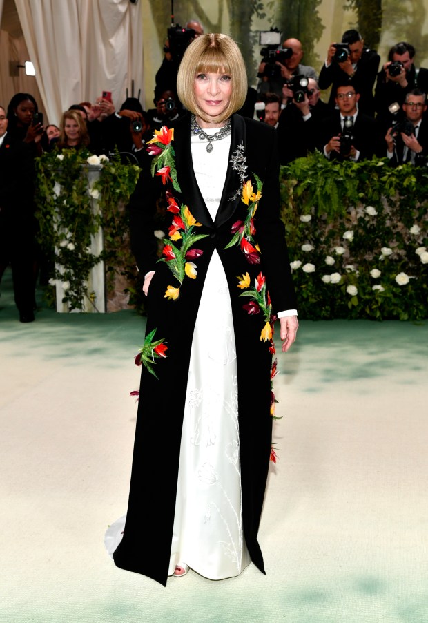 Anna Wintour attends The Metropolitan Museum of Art's Costume Institute benefit gala celebrating the opening of the "Sleeping Beauties: Reawakening Fashion" exhibition on Monday, May 6, 2024, in New York.