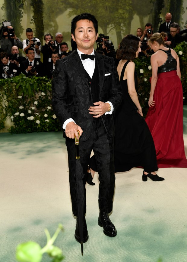 Steven Yeun attends The Metropolitan Museum of Art's Costume Institute benefit gala celebrating the opening of the "Sleeping Beauties: Reawakening Fashion" exhibition on Monday, May 6, 2024, in New York.