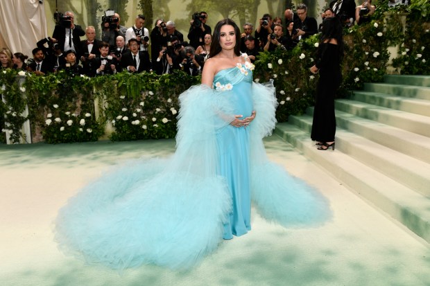 Lea Michele attends The Metropolitan Museum of Art's Costume Institute benefit gala celebrating the opening of the "Sleeping Beauties: Reawakening Fashion" exhibition on Monday, May 6, 2024, in New York. 