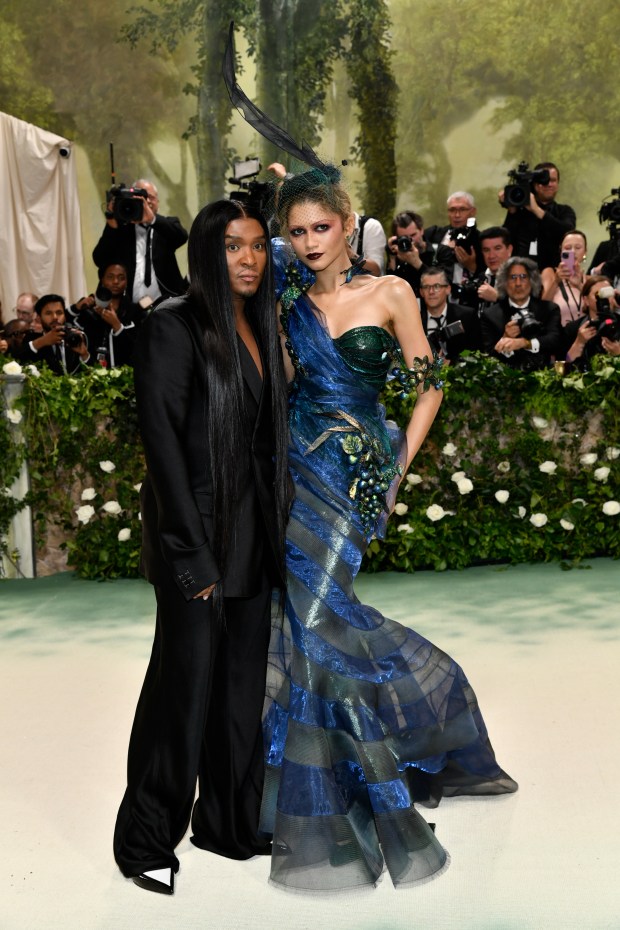 Law Roach, left, and Zendaya attend The Metropolitan Museum of Art's Costume Institute benefit gala celebrating the opening of the "Sleeping Beauties: Reawakening Fashion" exhibition on Monday, May 6, 2024, in New York.