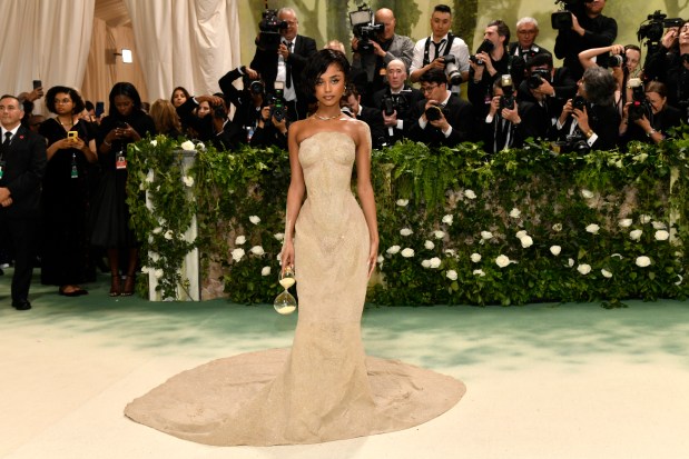 Tyla attends The Metropolitan Museum of Art's Costume Institute benefit gala celebrating the opening of the "Sleeping Beauties: Reawakening Fashion" exhibition on Monday, May 6, 2024, in New York.