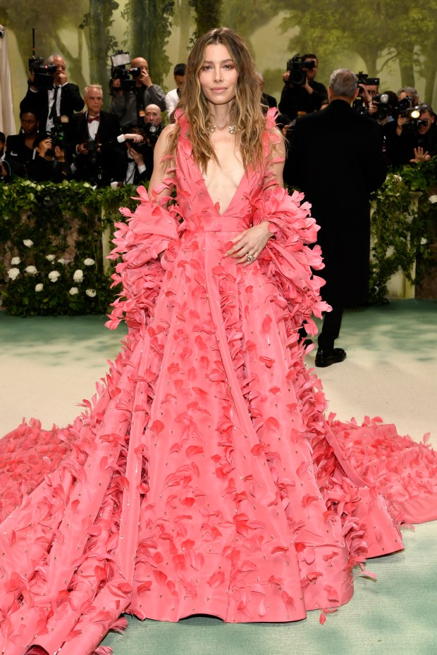 Jessica Biel attends The Metropolitan Museum of Art's Costume Institute benefit gala celebrating the opening of the "Sleeping Beauties: Reawakening Fashion" exhibition on Monday, May 6, 2024, in New York.
