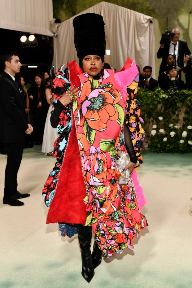 Erykah Badu attends The Metropolitan Museum of Art's Costume Institute benefit gala celebrating the opening of the "Sleeping Beauties: Reawakening Fashion" exhibition on Monday, May 6, 2024, in New York.