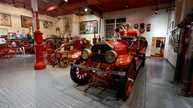 Interior views of the Fire Museum which is opening the exhibition Recovery and Reflection, Celebrating the 9/11 at the Tribute Museum featuring 15 panels that were previously on display at the Museum, which was founded by the September 11th Families' Association and closed in August 2022. The temporary exhibition will be on display from August 30th to October 15th, 2023 at The Tribute Museum located at 278 Spring Street in downtown Manhattan. (Luiz C. Ribeiro for NY Daily News)