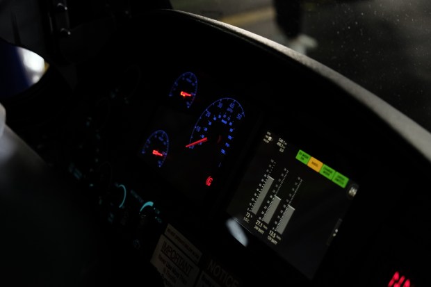 The dash of a new MTA e-bus showing its state of charge.(Evan Simko-Bednarski)