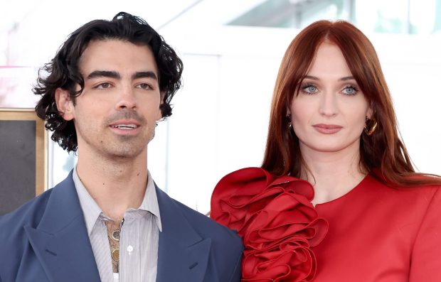 Joe Jonas and Sophie Turner attend The Hollywood Walk of Fame star ceremony honoring The Jonas Brothers on January 30, 2023 in Hollywood, California. (Amy Sussman/Getty Images)