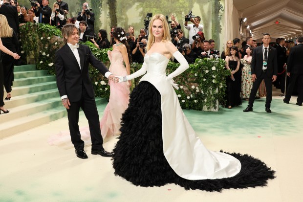Keith Urban and Nicole Kidman attend The 2024 Met Gala Celebrating "Sleeping Beauties: Reawakening Fashion" at The Metropolitan Museum of Art on May 06, 2024 in New York City.