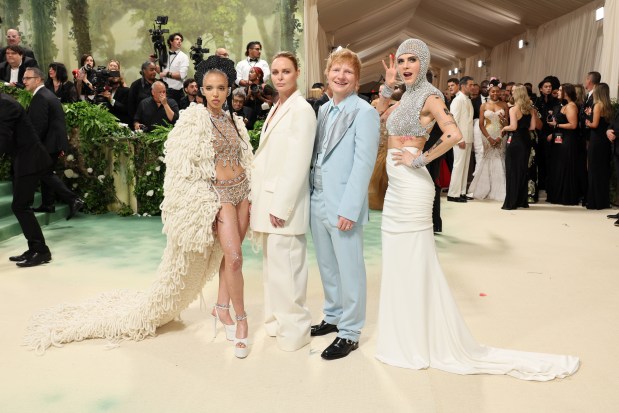 FKA Twigs, Stella McCartney, Ed Sheeran, and Cara Delevingne attend The 2024 Met Gala Celebrating "Sleeping Beauties: Reawakening Fashion" at The Metropolitan Museum of Art on May 06, 2024 in New York City.
