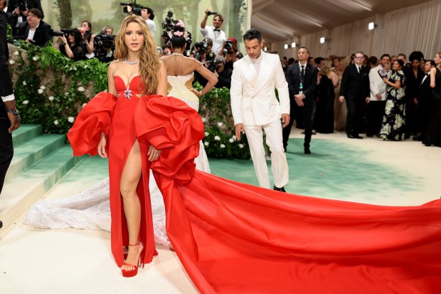 Shakira attends The 2024 Met Gala Celebrating "Sleeping Beauties: Reawakening Fashion" at The Metropolitan Museum of Art on May 06, 2024 in New York City.