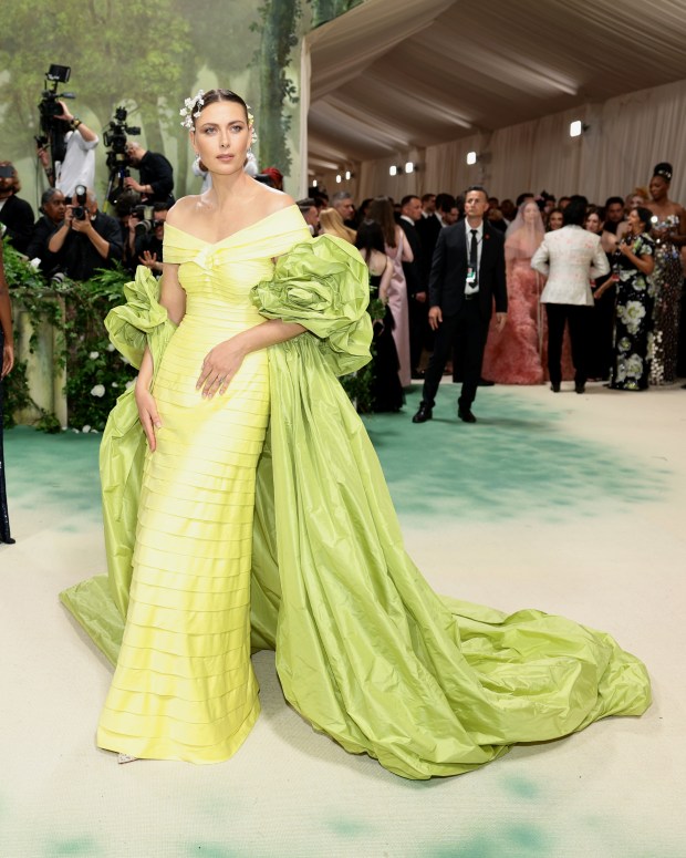 Maria Sharapova attends The 2024 Met Gala Celebrating "Sleeping Beauties: Reawakening Fashion" at The Metropolitan Museum of Art on May 06, 2024 in New York City.