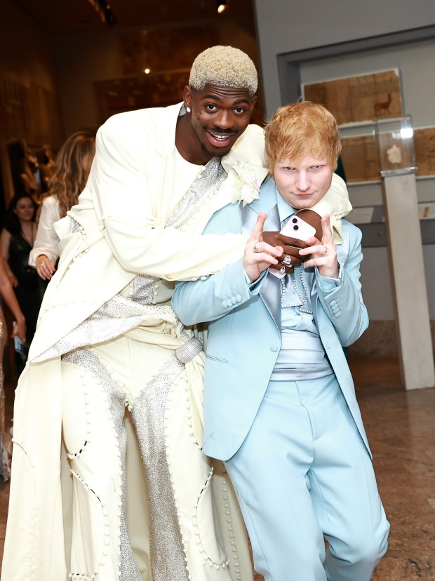 NEW YORK, NEW YORK - MAY 06: (L-R) Lil Nas X and Ed Sheeran attend The 2024 Met Gala Celebrating "Sleeping Beauties: Reawakening Fashion" at The Metropolitan Museum of Art on May 06, 2024 in New York City. (Photo by Arturo Holmes/MG24/Getty Images for The Met Museum/Vogue)