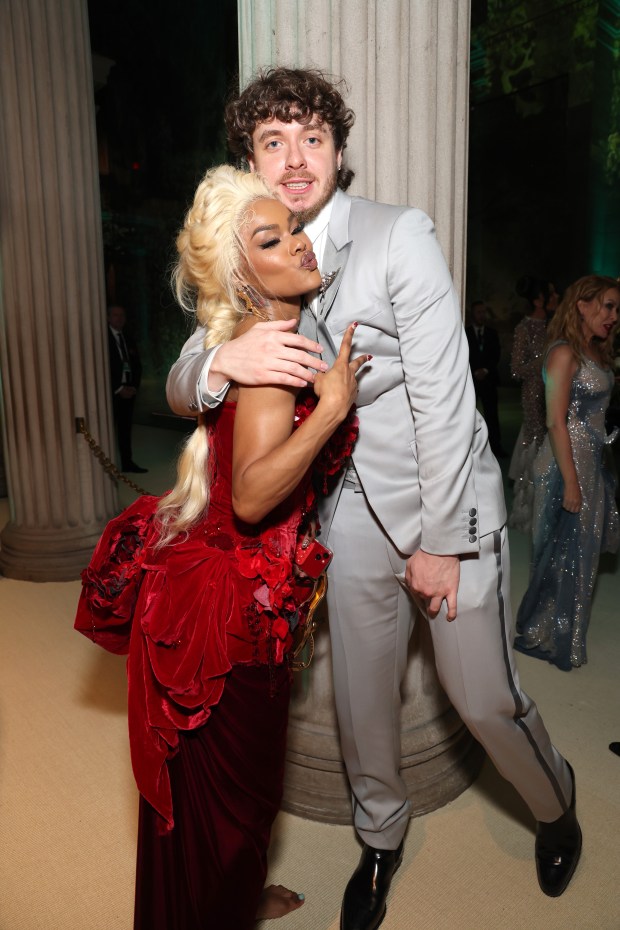 NEW YORK, NEW YORK - MAY 06: (L-R) Teyana Taylor and Jack Harlow attend The 2024 Met Gala Celebrating "Sleeping Beauties: Reawakening Fashion" at The Metropolitan Museum of Art on May 06, 2024 in New York City. (Photo by Kevin Mazur/MG24/Getty Images for The Met Museum/Vogue)