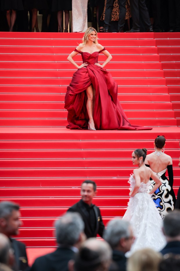 CANNES, FRANCE - MAY 14: Heidi Klum attends "Le Deuxième Acte" ("The Second Act") Screening & opening ceremony red carpet at the 77th annual Cannes Film Festival at Palais des Festivals on May 14, 2024 in Cannes, France. (Photo by Victor Boyko/Getty Images)