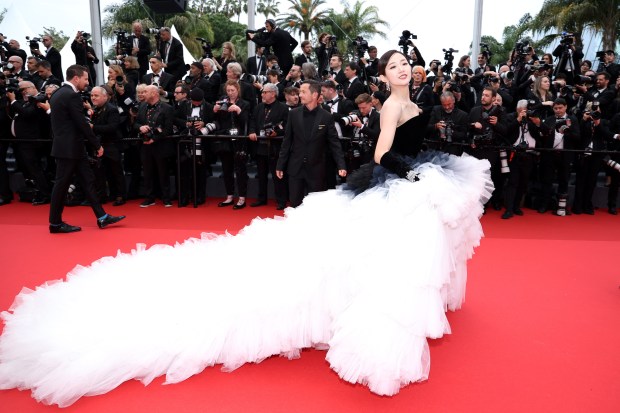 CANNES, FRANCE - MAY 14: Qian Hui attends "Le Deuxième Acte" ("The Second Act") Screening & opening ceremony red carpet at the 77th annual Cannes Film Festival at Palais des Festivals on May 14, 2024 in Cannes, France. (Photo by Pascal Le Segretain/Getty Images)