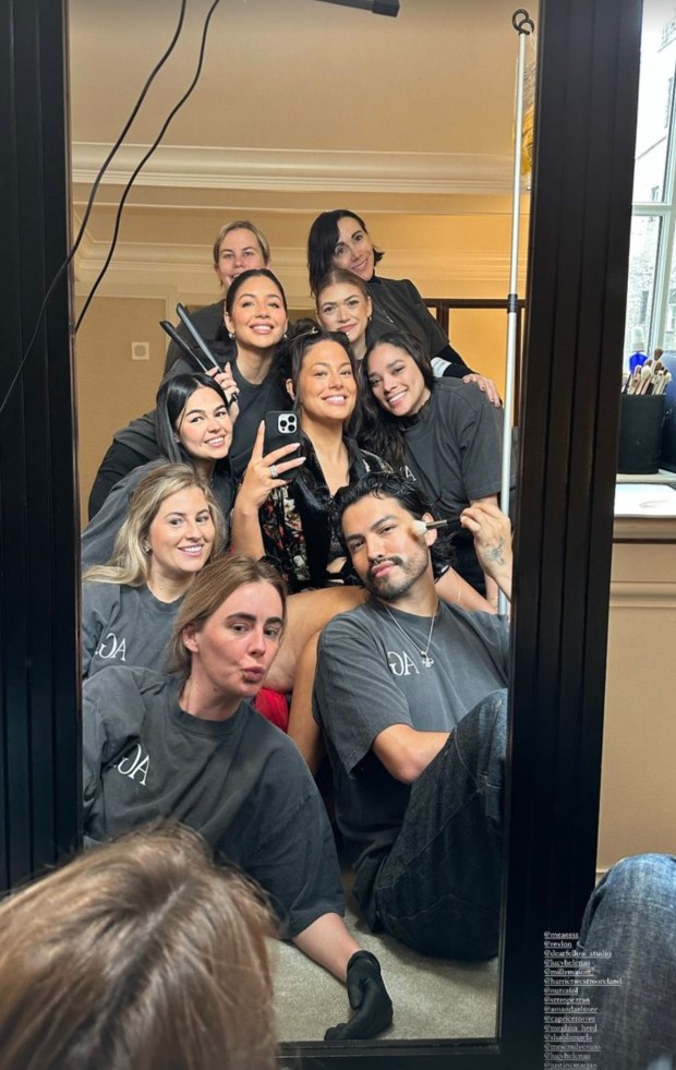 Ashley Graham snaps a selfie with her glam team before getting ready for the Met Gala on May 6, 2024.