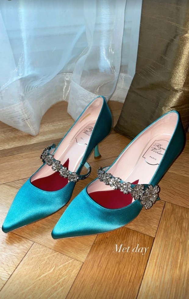 Lea Michele shares a teasing look at her Met Gala outfit on Monday, May 6, 2024.