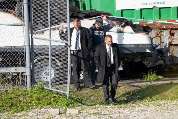 An unidentified adult male onboard a white boat that caught on fire whilst parked in a lot at 253 Conover Street was pronounced dead on scene after Firefighters extinguished the blaze in Brooklyn on Saturday April 27, 2024.